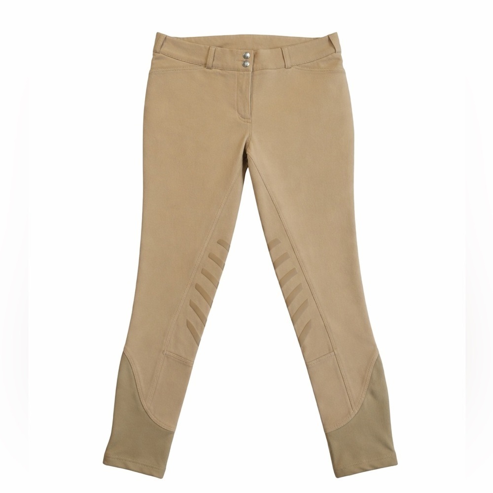 Dublin Equestrian Riding Pants Breeches – Tan Silicone Stripes Performance
